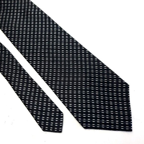Michael Kors‎ Black Check Woven Silk Tie - Picture 1 of 6